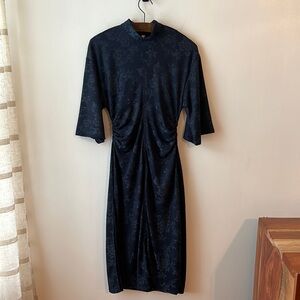 Zara Jacquard Kimono Midi Dress.  Size Small.